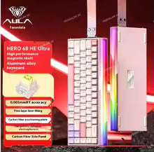 New AULA HERO 68HE Pro Ultra Gaming Magnetic Keyboard Wired RGB Hot Swap Esports Mechanical Keyboard Custom Computer Accessories