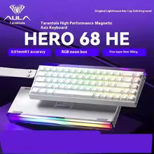 New AULA HERO 68HE Pro Ultra Gaming Magnetic Keyboard Wired RGB Hot Swap Esports Mechanical Keyboard Custom Computer Accessories