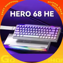 New AULA HERO 68HE Pro Ultra Gaming Magnetic Keyboard Wired RGB Hot Swap Esports Mechanical Keyboard Custom Computer Accessories