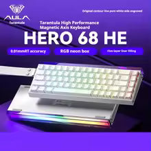 New AULA HERO 68HE Pro Ultra Gaming Magnetic Keyboard Wired RGB Hot Swap Esports Mechanical Keyboard Custom Computer Accessories