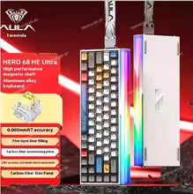 New AULA HERO 68HE Pro Ultra Gaming Magnetic Keyboard Wired RGB Hot Swap Esports Mechanical Keyboard Custom Computer Accessories