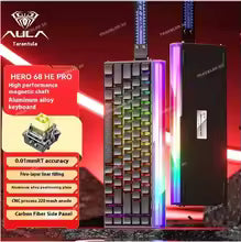 New AULA HERO 68HE Pro Ultra Gaming Magnetic Keyboard Wired RGB Hot Swap Esports Mechanical Keyboard Custom Computer Accessories