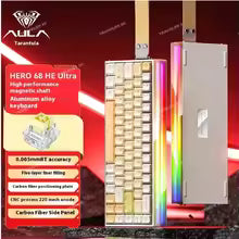 New AULA HERO 68HE Pro Ultra Gaming Magnetic Keyboard Wired RGB Hot Swap Esports Mechanical Keyboard Custom Computer Accessories
