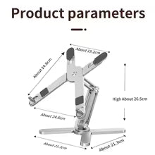 Foldable Laptop Stand 360 Rotation Notebook Table Aluminum Alloy Holder Portable Book Tablet Bracket with Heat Dissipation